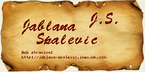 Jablana Spalević vizit kartica
